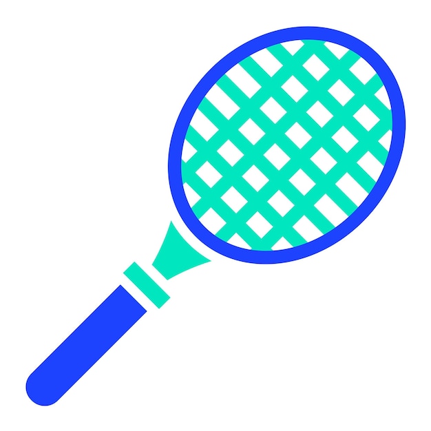 Ilustración del diseño del icono vectorial de la raqueta de tenis