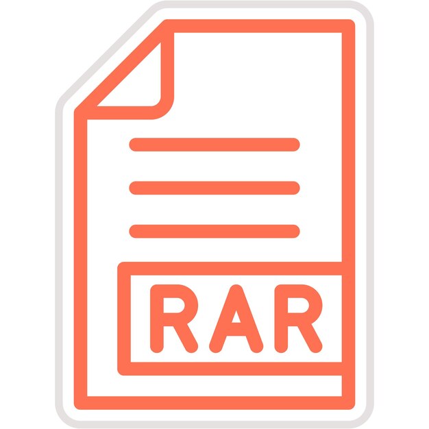 Ilustración del diseño del icono vectorial RAR