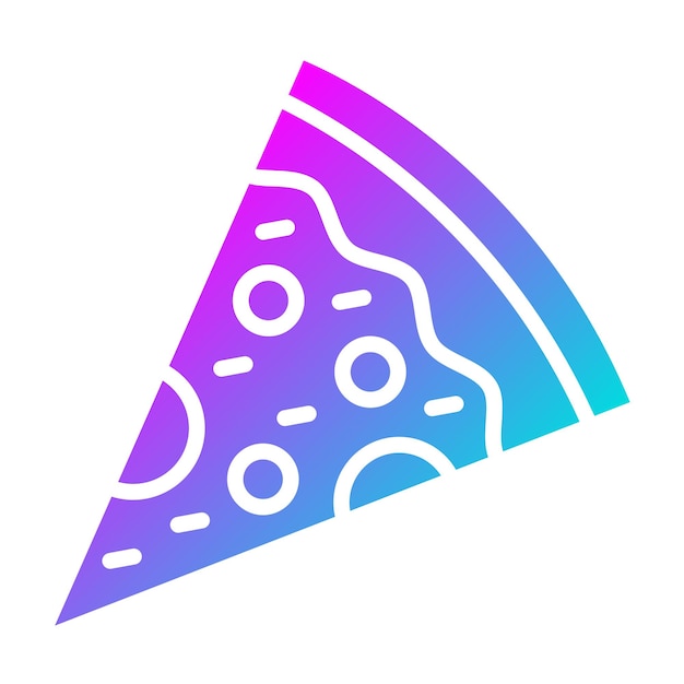 Ilustración del diseño del icono vectorial de las rebanadas de pizza