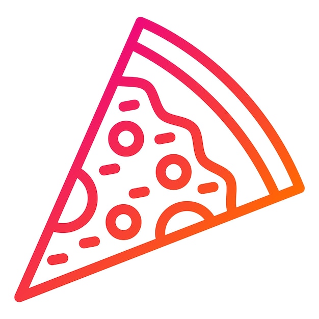Ilustración del diseño del icono vectorial de las rebanadas de pizza