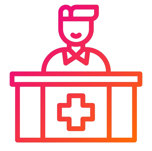 Ilustración del diseño del icono vectorial de recepción