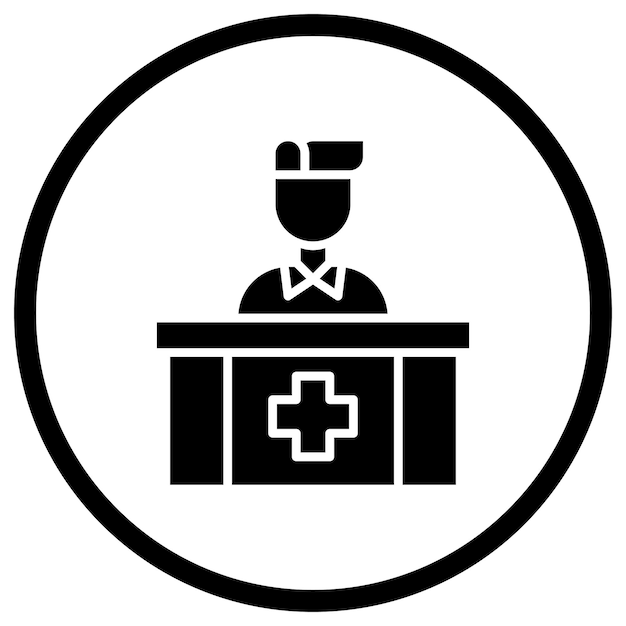 Ilustración del diseño del icono vectorial de recepción