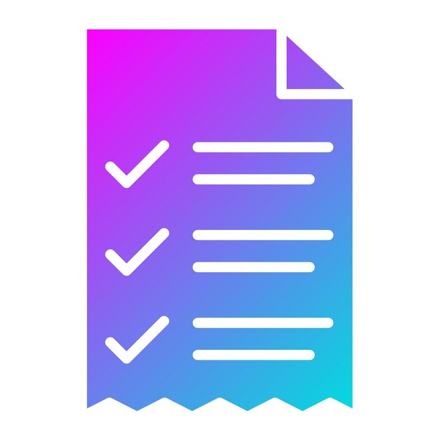 Ilustración del diseño del icono vectorial del recibo