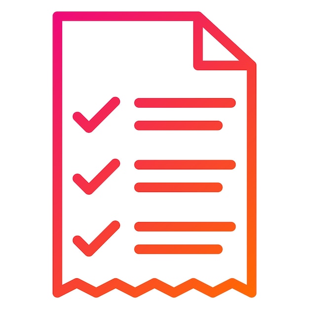 Ilustración del diseño del icono vectorial del recibo