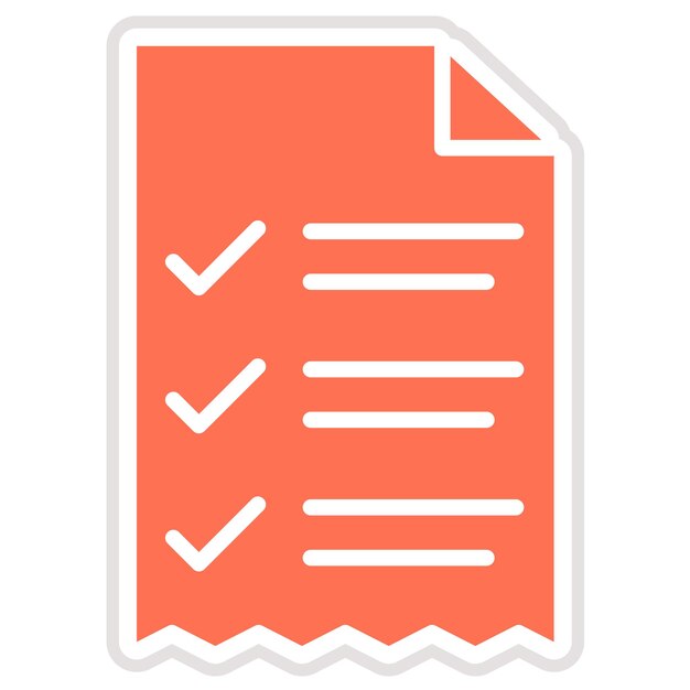 Ilustración del diseño del icono vectorial del recibo