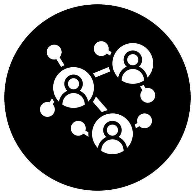 Ilustración del diseño del icono vectorial de la red empresarial