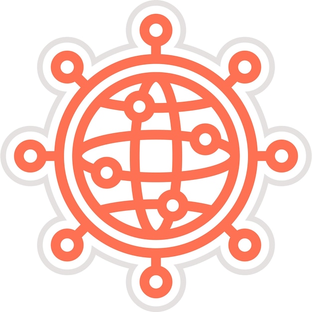 Ilustración del diseño del icono vectorial de red