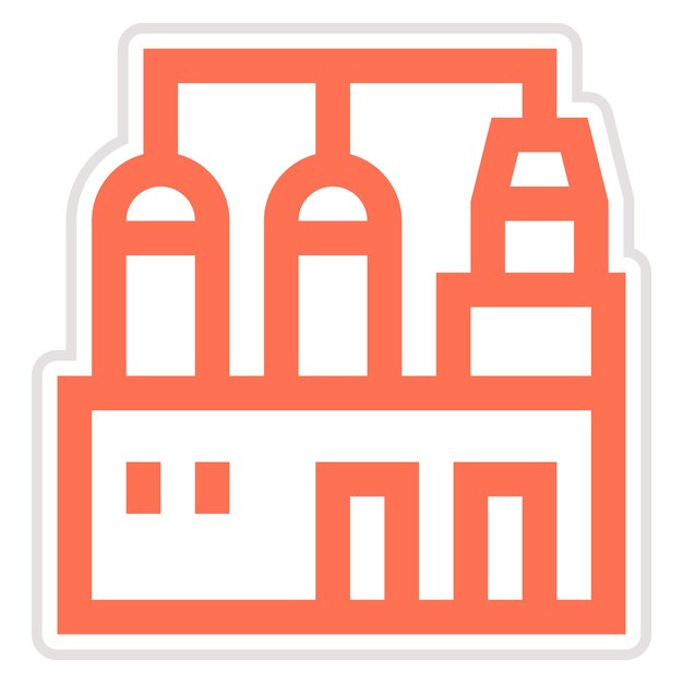 Ilustración del diseño del icono vectorial de la refinería de gas