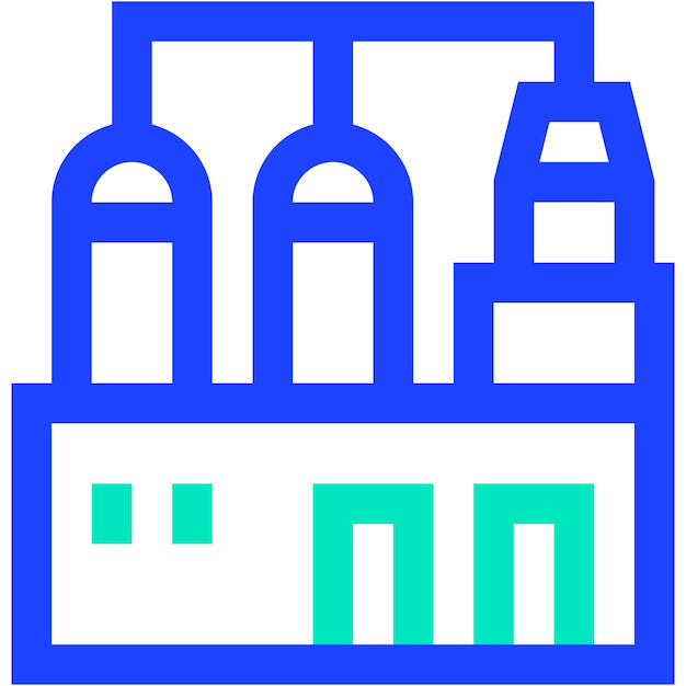 Ilustración del diseño del icono vectorial de la refinería de gas