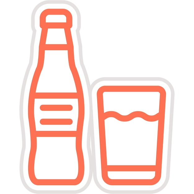 Ilustración del diseño del icono vectorial de refrescos