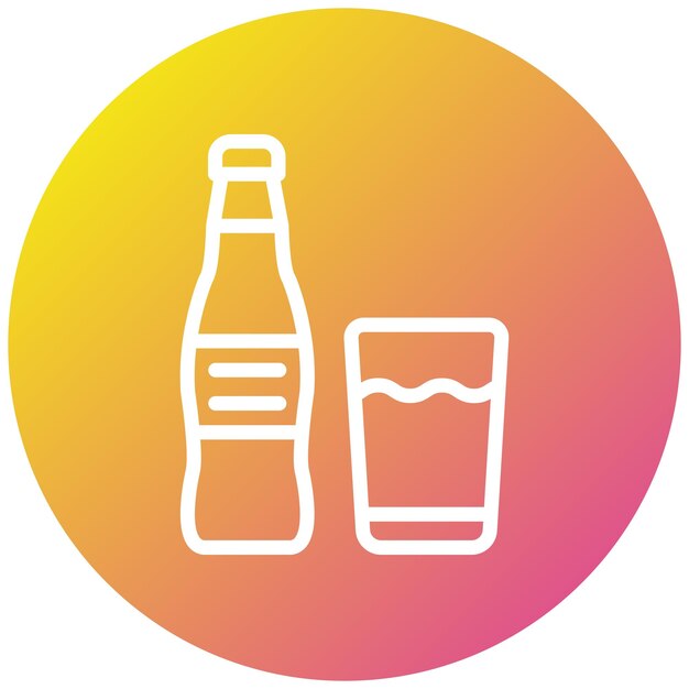 Ilustración del diseño del icono vectorial de refrescos
