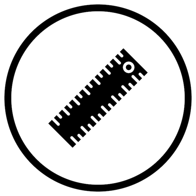 Ilustración del diseño del icono vectorial de la regla