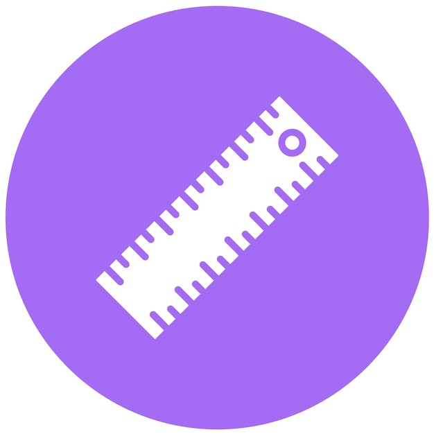 Ilustración del diseño del icono vectorial de la regla