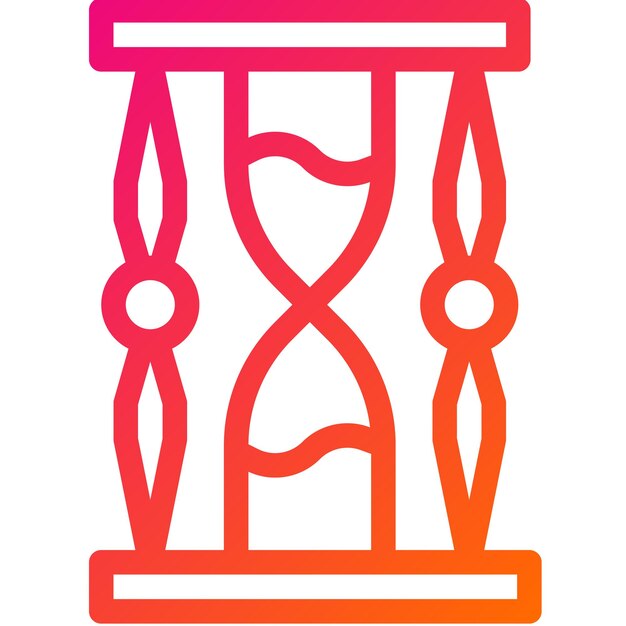 Ilustración del diseño del icono vectorial del reloj de arena