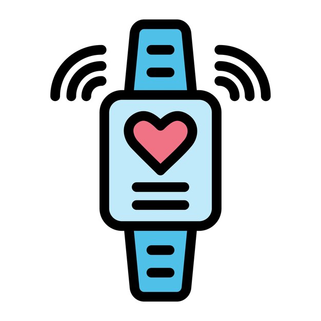 Ilustración del diseño del icono vectorial del reloj inteligente