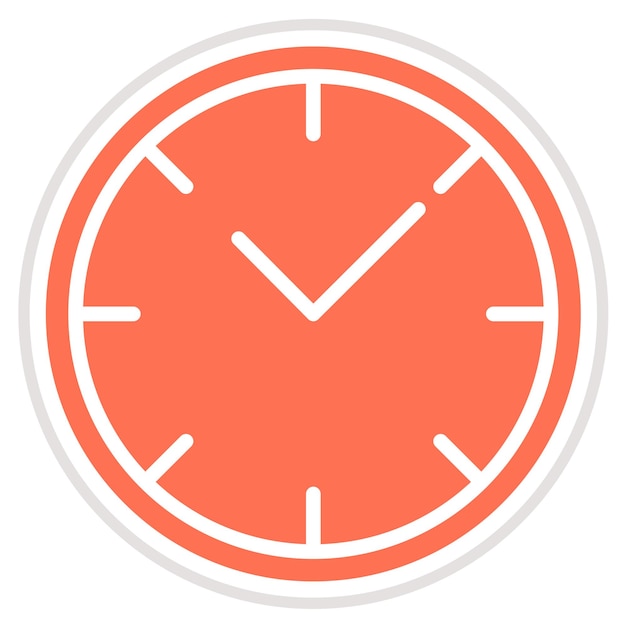 Ilustración del diseño del icono vectorial del reloj de pared