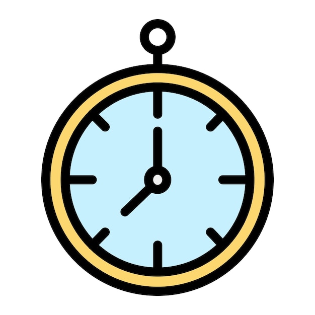 Ilustración del diseño del icono vectorial del reloj