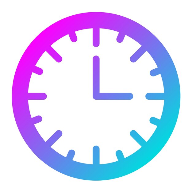 Ilustración del diseño del icono vectorial del reloj