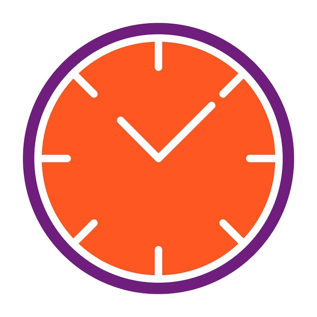 Ilustración del diseño del icono vectorial del reloj