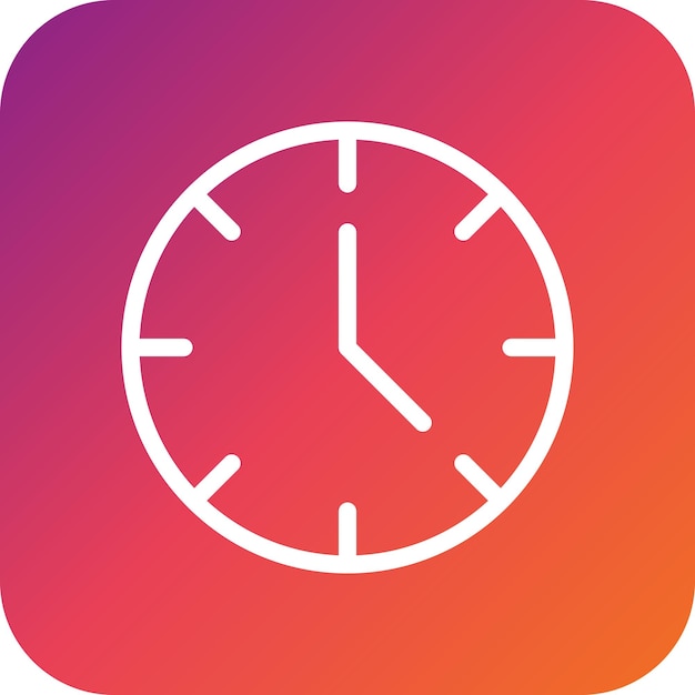 Ilustración del diseño del icono vectorial del reloj