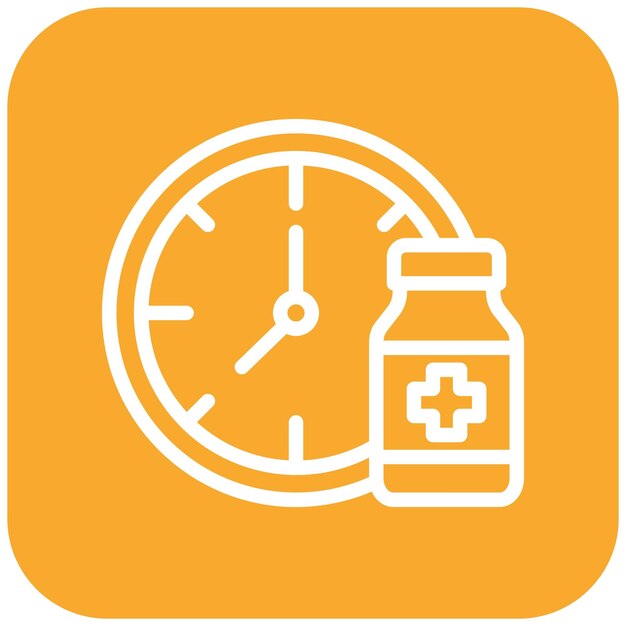 Ilustración del diseño del icono vectorial del reloj