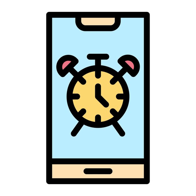 Ilustración del diseño del icono vectorial del reloj