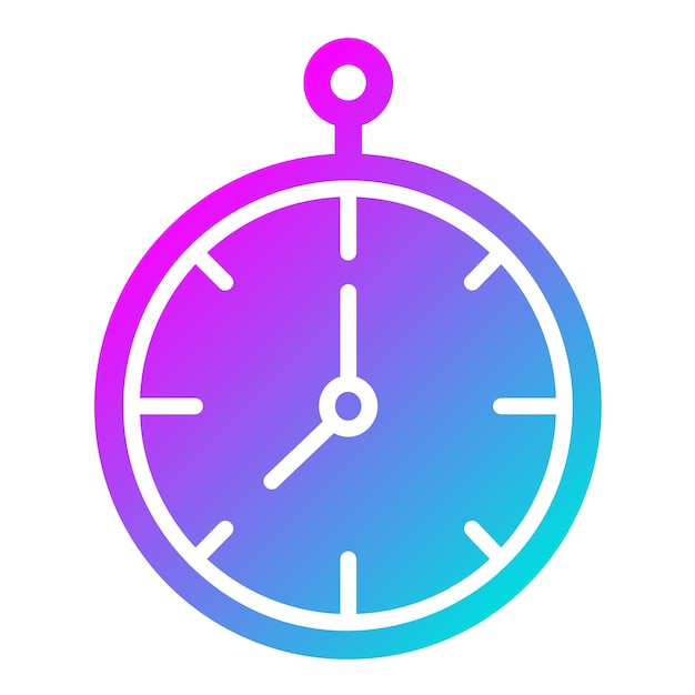 Ilustración del diseño del icono vectorial del reloj