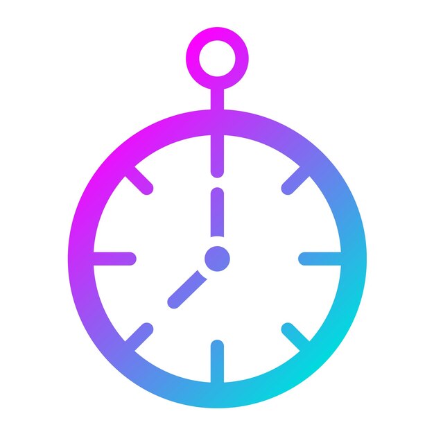Ilustración del diseño del icono vectorial del reloj
