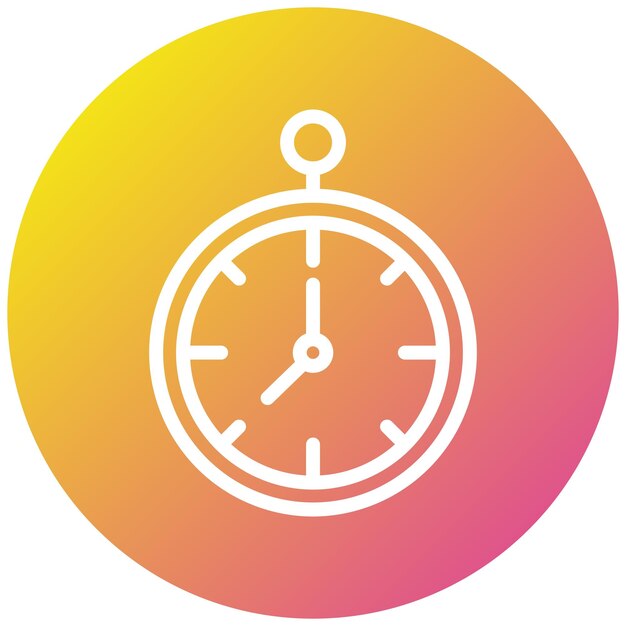 Ilustración del diseño del icono vectorial del reloj