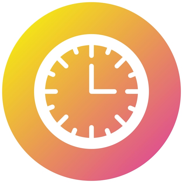 Ilustración del diseño del icono vectorial del reloj