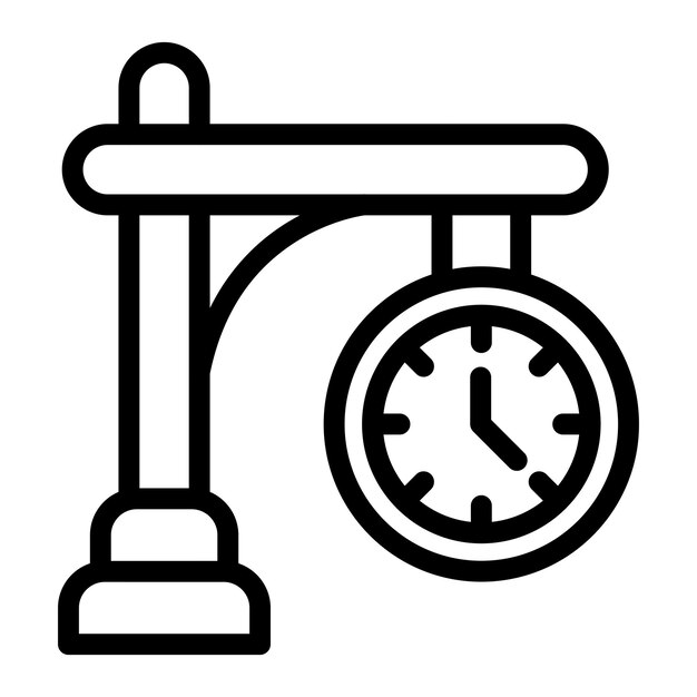 Ilustración del diseño del icono vectorial del reloj