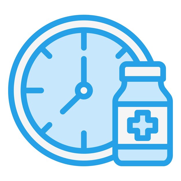 Ilustración del diseño del icono vectorial del reloj