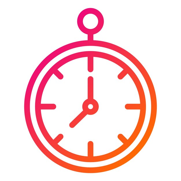 Ilustración del diseño del icono vectorial del reloj