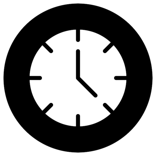 Ilustración del diseño del icono vectorial del reloj