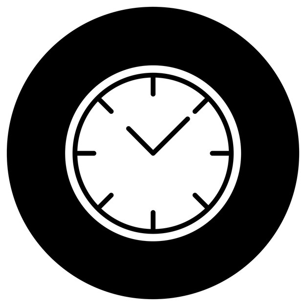 Ilustración del diseño del icono vectorial del reloj
