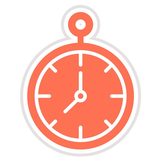 Ilustración del diseño del icono vectorial del reloj