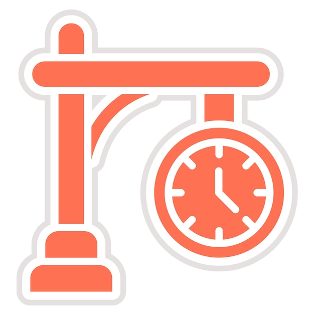 Ilustración del diseño del icono vectorial del reloj