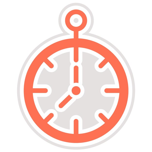 Ilustración del diseño del icono vectorial del reloj
