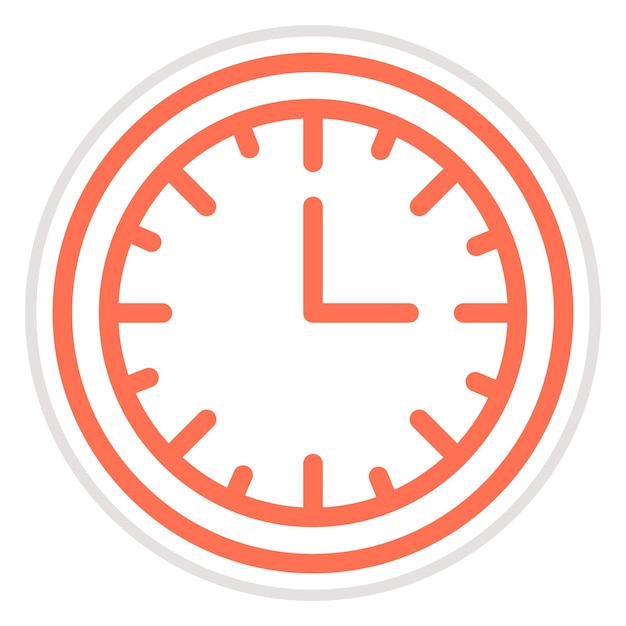Ilustración del diseño del icono vectorial del reloj
