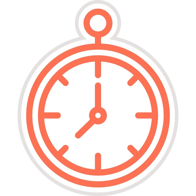 Ilustración del diseño del icono vectorial del reloj