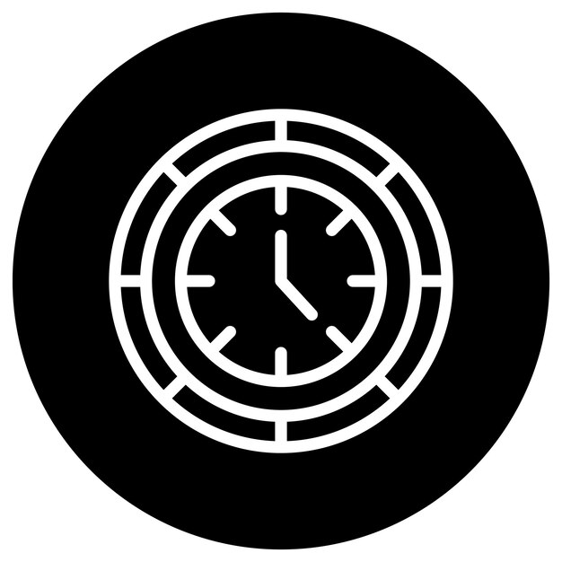 Ilustración del diseño del icono vectorial del reloj