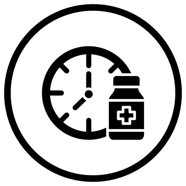 Ilustración del diseño del icono vectorial del reloj