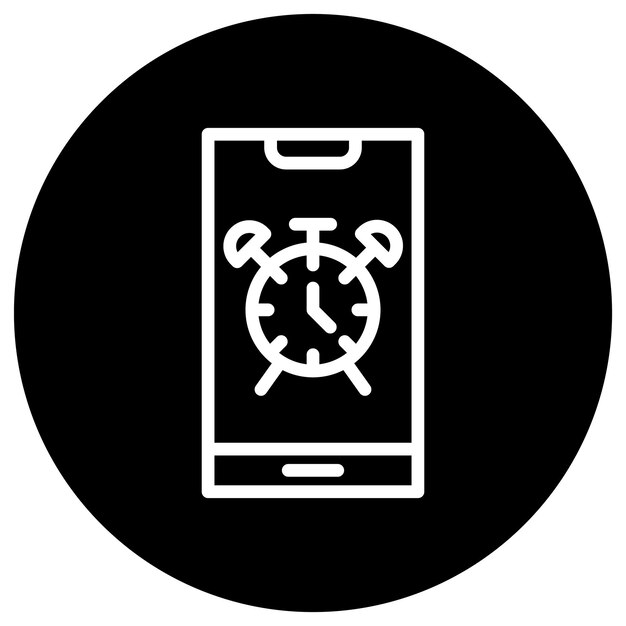 Ilustración del diseño del icono vectorial del reloj
