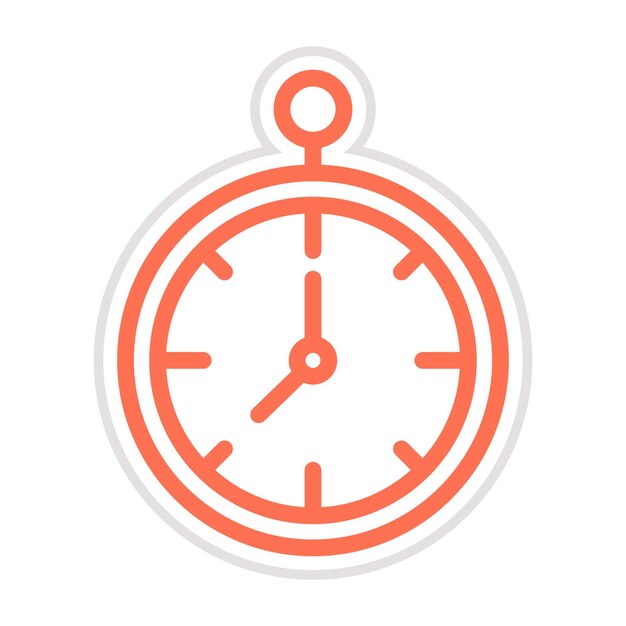 Ilustración del diseño del icono vectorial del reloj