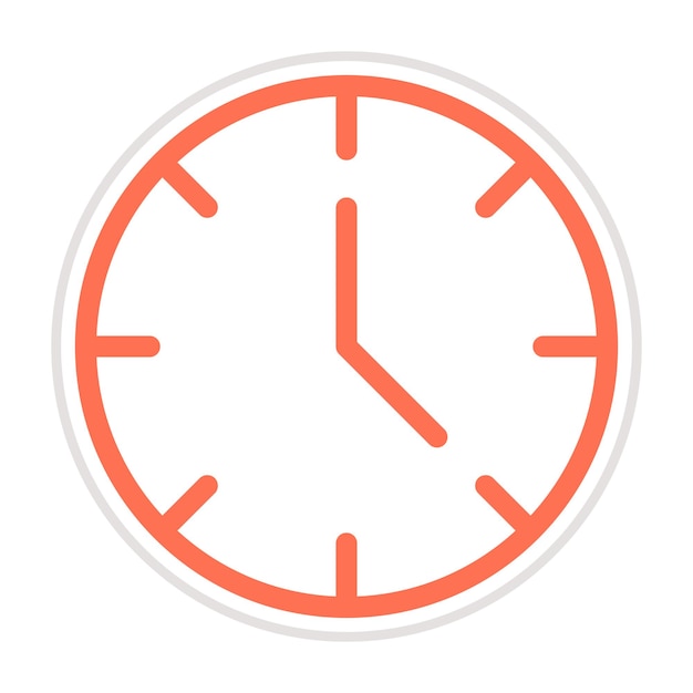 Ilustración del diseño del icono vectorial del reloj