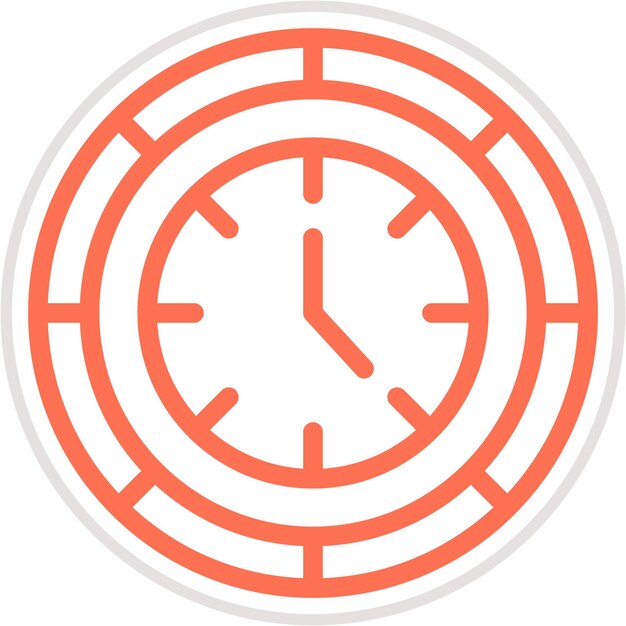 Ilustración del diseño del icono vectorial del reloj