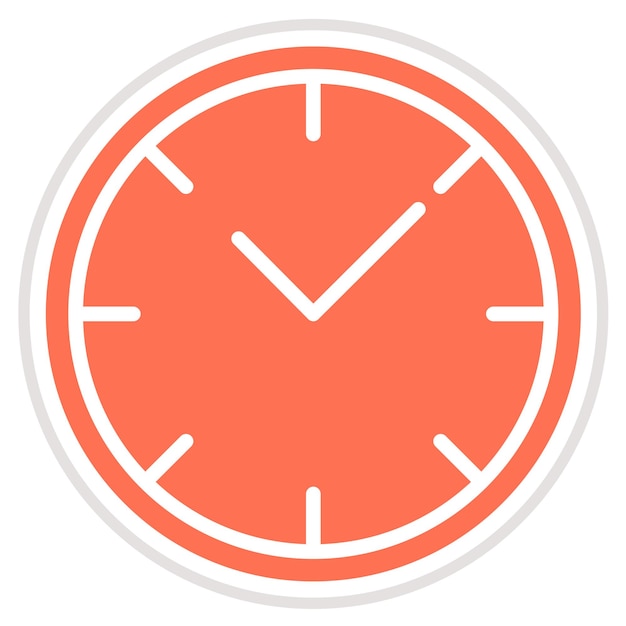 Ilustración del diseño del icono vectorial del reloj