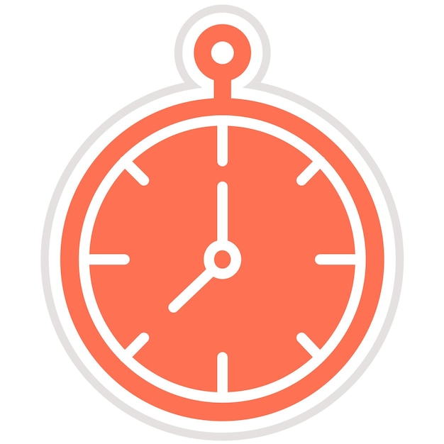 Ilustración del diseño del icono vectorial del reloj