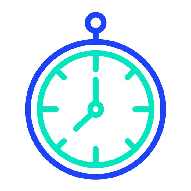 Ilustración del diseño del icono vectorial del reloj