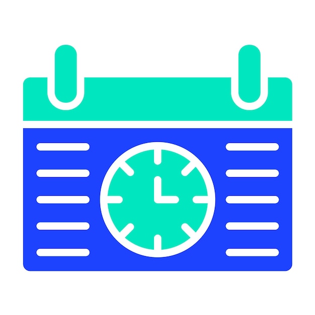Ilustración del diseño del icono vectorial del reloj